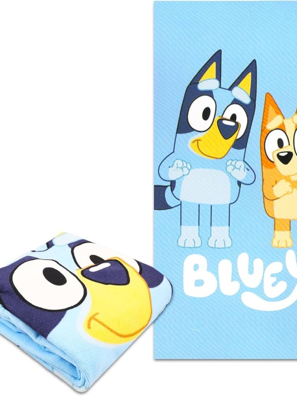 Disney Bluey & Friends Kids Bath Towel - Light Blue & Yellow